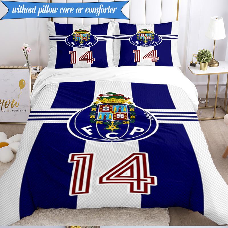 3PCS Fc Space Emblem Printed Soft Bedding Set,Including 1pc Duvet Cover And 2pcs Pillowcases Perfect for Bedroom, Dormitory, Fan gift