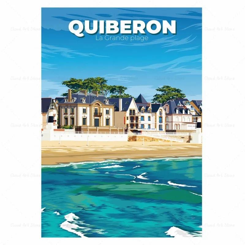 

Плакат для путешествий Картина на холсте для домашнего декора, Франция Париж, Ла-Манш, Сен-Мало, туристический город, настенное искусство, гостиная 21x30cm No Framed