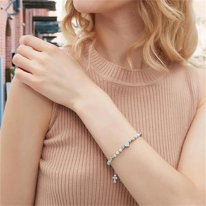 JYL TS Bracelet Adjustable Lobster Clasp Heart Pendant Enhances Relationship Luck