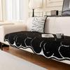 1Pc Irregular Special-Shaped Plush Sofa Cushion Winter Black Premium Sofa Non-Slip Cover Cover Towel Home Textile