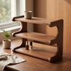 3multi-Level Rack with Curved Supports Sturdy Shelf Stable for Dorm