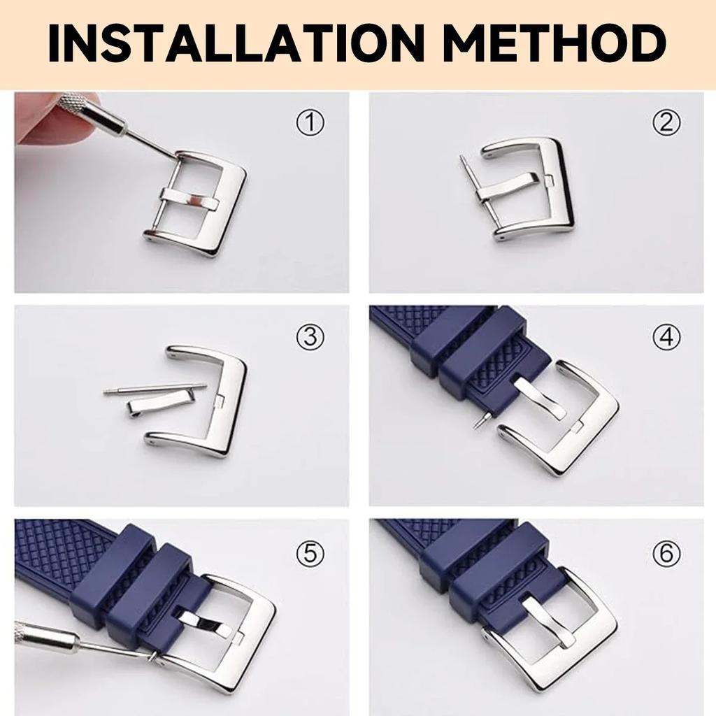 Watch Strap Buckle Replacement 10mm 12mm 14mm 16mm 18mm 20mm 22mm Stainless Steel Wristwatch Clasps