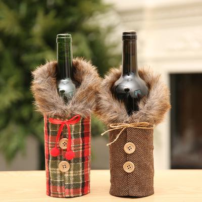 Neues Weihnachts-High-End-Rotwein-Set, Restaurant-Dekoration und Layout-Requisiten, europäische und amerikanische neue Rotweinbeutel, Rotweinflaschen-Sets