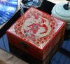 Vintage Filigree Jewelry Box with Copper Wire Inlaid Shells High Gloss Piano Lacquer Pingyao Polished Lacquerware