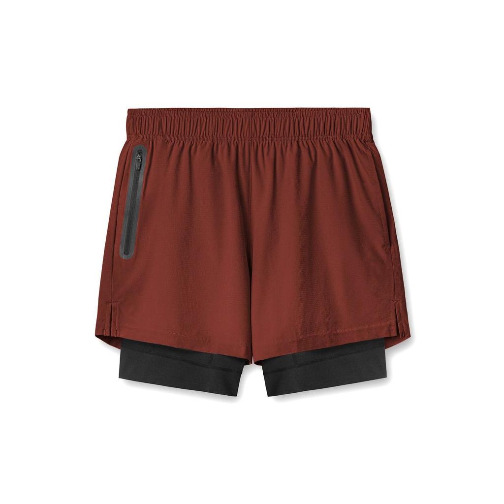 Shorts masculinos de verão, cor sólida, grandes, simples, casual, de secagem rápida, para corrida, esportivo, solto, 2 em 1, para academia, treinamento, shorts elásticos