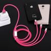 Bouncy 3-in-1 Fast Charging Cable: Compatible with Apple, Huawei, and Android Type-C Devices