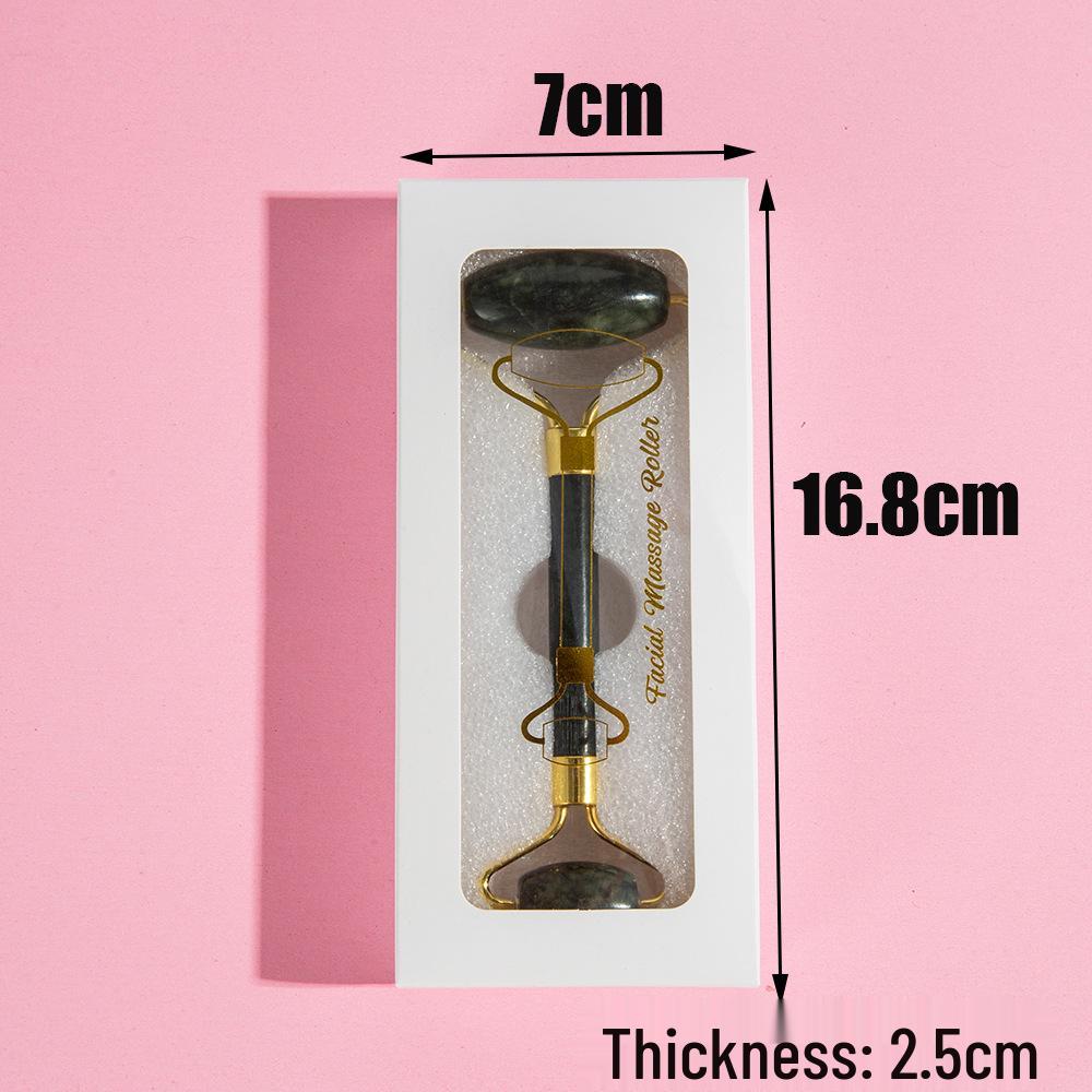 Xiuyan Jade Double-Headed Roller & Gua Sha Facial Massager Set