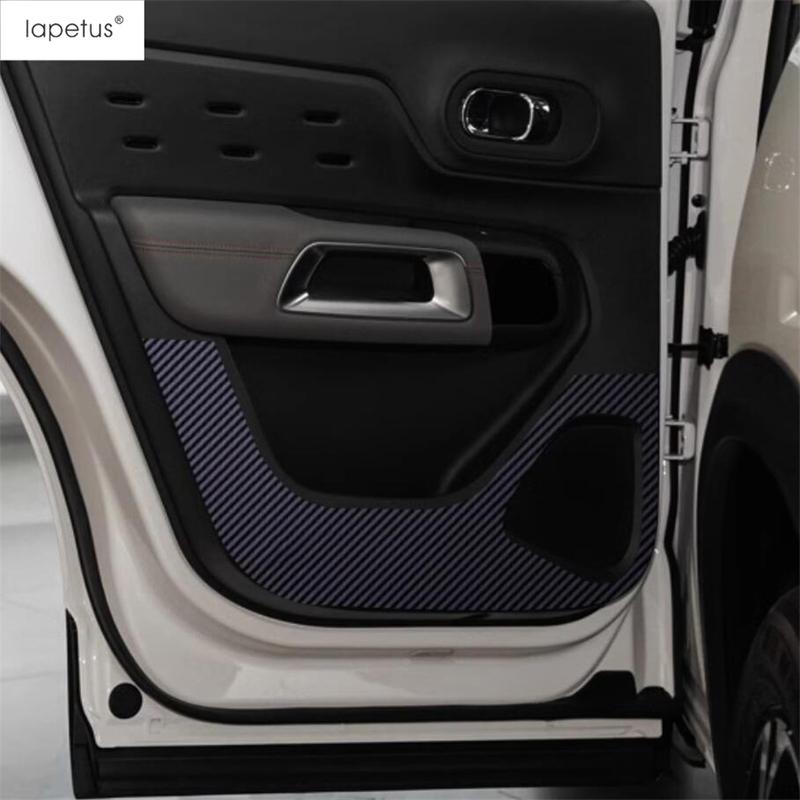 Samochód Wewnętrzne Drzwi Folia Ochronna Przed Kopnięciami Odporna Na Zarysowania Naklejki W Stylu Włókna Węglowego Akcesoria Do Citroen C5 Aircross 2018 - 2024