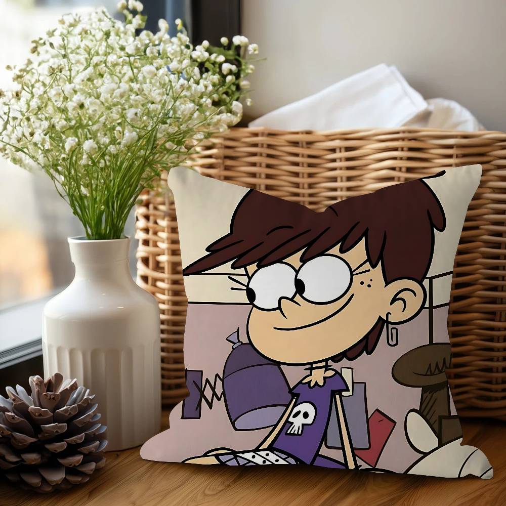 Anime The L-loud House Pillow Gifts Home Office Furnishings Bedroom Sofa Car Cushion Cover Case 45x45cm