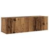 8 Piece Wall Mounted TV Cabinet Set Rustic Wood Look Engineered Wood