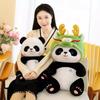 Panda Dragon Plush Toy With Dragon Hat Decoration For Kids Baby Sleep Comfort
