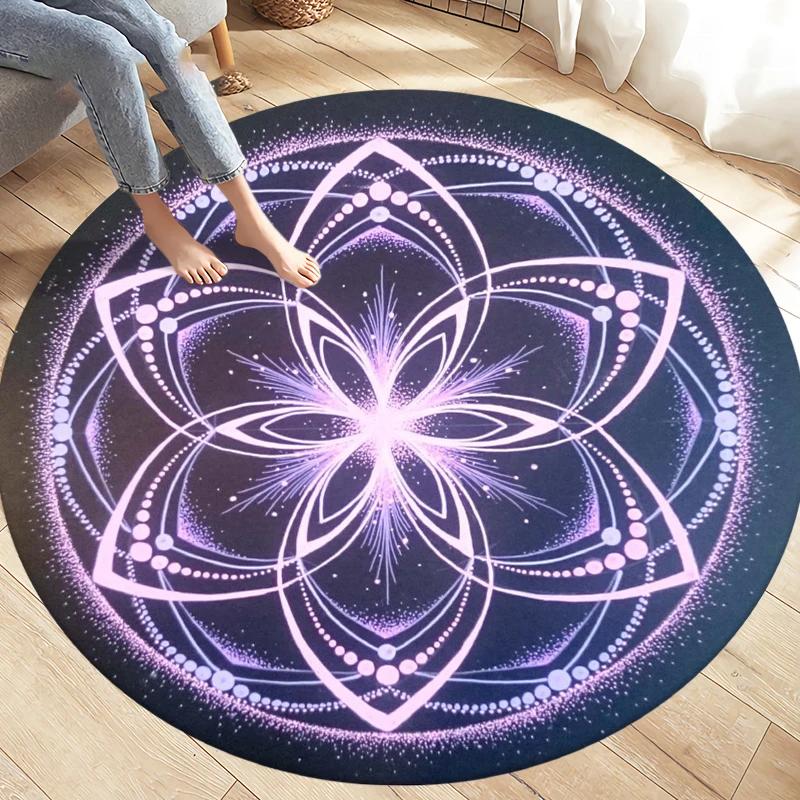 Fashion Magic Cartoon Puerto Round Rug Children's Room Magic Play Non-slip Washable Carpet for Children's Birthday Gift Carpet