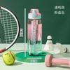 Water bottle high value matte gradual change color plastic cup outdoor large capacity sports water cup flip straw fitness water cup wholesale