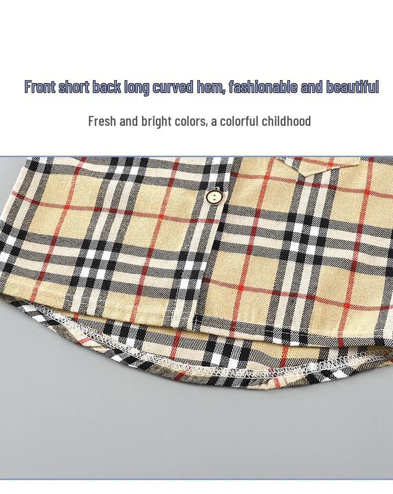 2025 Kinder Karierter Kapuzen-Langarm-Cardigan - Frühling/Herbst-Mode