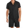Men S Casual Breathable Mesh Drawstring Shorts Set Short Sleeve Top