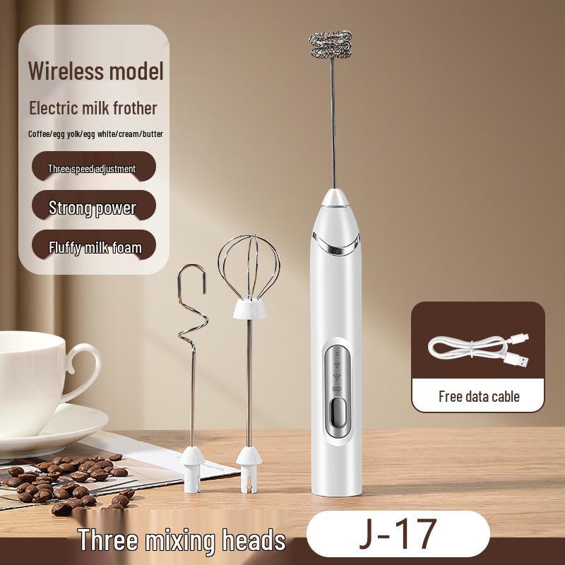 Stylish Electric Handheld Milk Frother & Mixer for Coffee and Eggs