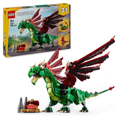 LEGO Creator 31161 3-in-1 Medieval Dragon - Building Set for Boys Ages 9 and Up