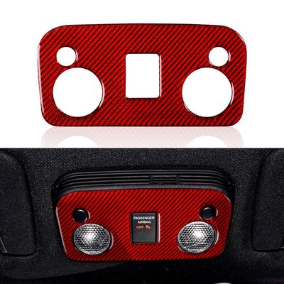 For Ford Mustang GT 2015- Accessories Carbon Fiber Reading Light Frame Sticker Decals Interior Trim