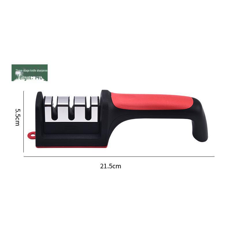 Multifunctional Handheld Knife Sharpener: Three or Four-Stage Fast Sharpening with Double-Sided Diamond Whetstone