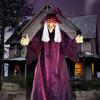 Voiceactivated Glow Halloween Purple Witch Pendant Scary Party Decorations
