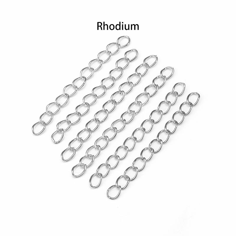 100 pièces/Lot 50mm 70mm Chaînes de Queue en Gros Chaîne d'Extension Allongée pour Bracelets Colliers Fabrication de Bijoux DIY Vente en Gros