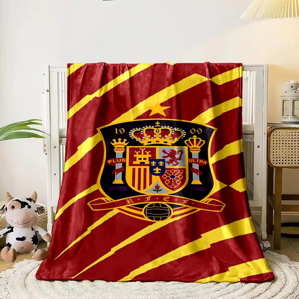 Spanish Flag Style Designed Flannel blanket for bedroom, living room, sofa, and nap