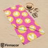 Pink Yellow Circle Heart Dot Soft Portable Travel Towel Unisex Lightweight Microfiber Oversized Sand Free Quick Dry Beach Towel