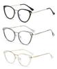 Ins Cat Eye Presbyopia Glasses Cold Tea Color HD Anti Blue Light Glasses Frame Advanced Plain Whitening Glasses