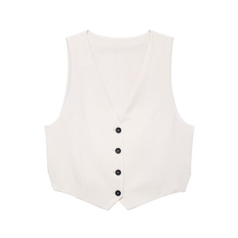 Fashion Style 2024 Summer New Arrival Women's Clothing Elegant Versatile Split Vest Jacket High Waist Shorts 5320767