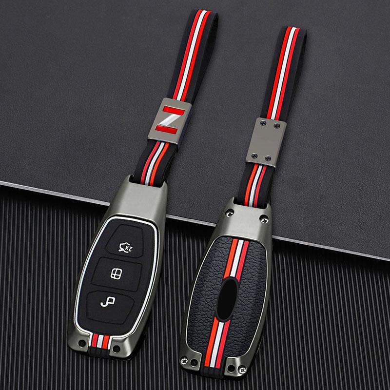 Zinc Alloy Car Key Case For Ford Focus 3 4 St Fiesta Fusion Kuga Ecosport Mondeo Mk3 Mk4 Protect Accessories