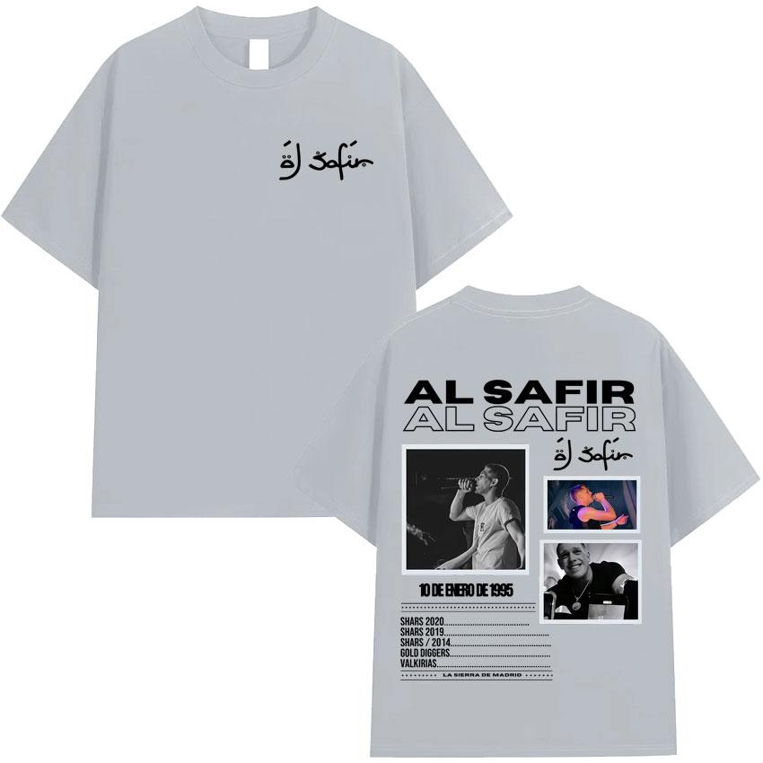 Rap Artist Al Safir Tour Graphic Fashion Hip-hop T-shirt for Men Harajuku, Oversized Summer Print 100% Pure Cotton T-shirt