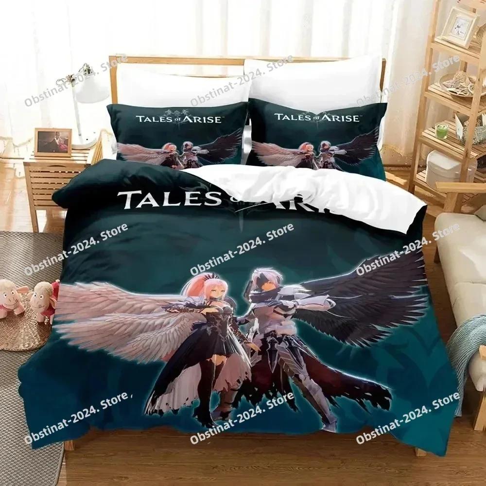 3D Print Game Tales of Arise Bedding Set Printed Comforter Quilt Bed Cover Duvet Cover Pillow Case 3 Pieces Sets Kids Adult Size