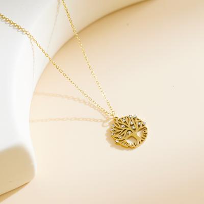 LOVE Collana Romantica con Clavicola Zircone di Alta Gamma Albero della Vita