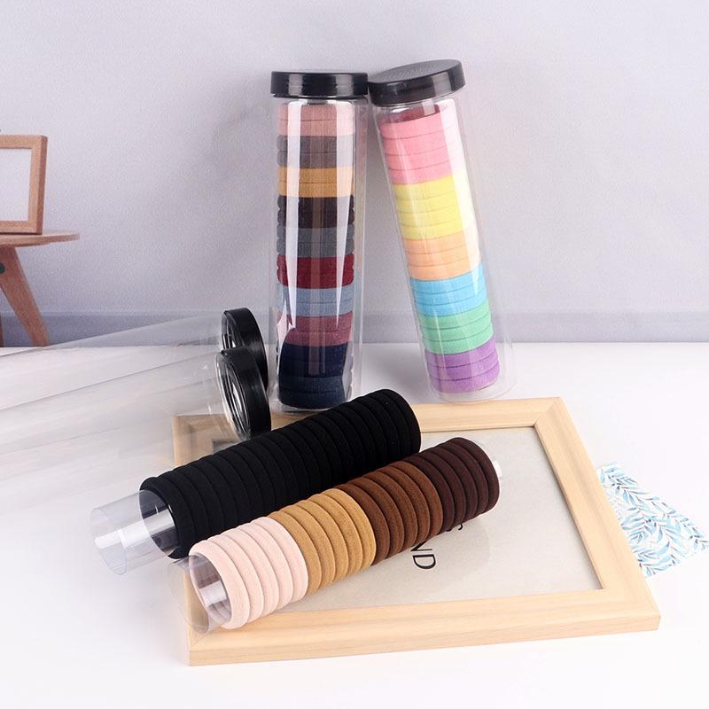 20-Pack Milk Coffee Elastic Hair Ties: Soft, Durable, High-Elasticity Rubber Bands