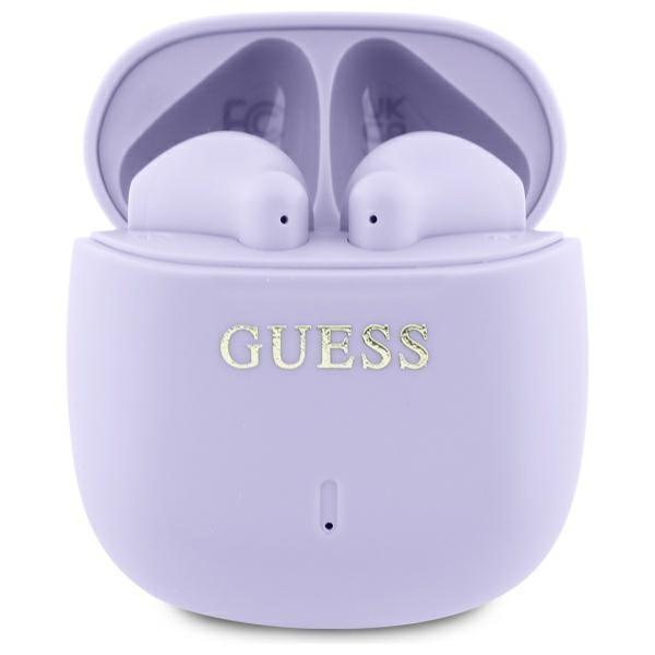 Guess Bluetooth Headphones Gutwsj14Esgu   Tws + Docking Station Purple/Purple Printed Classic Logo