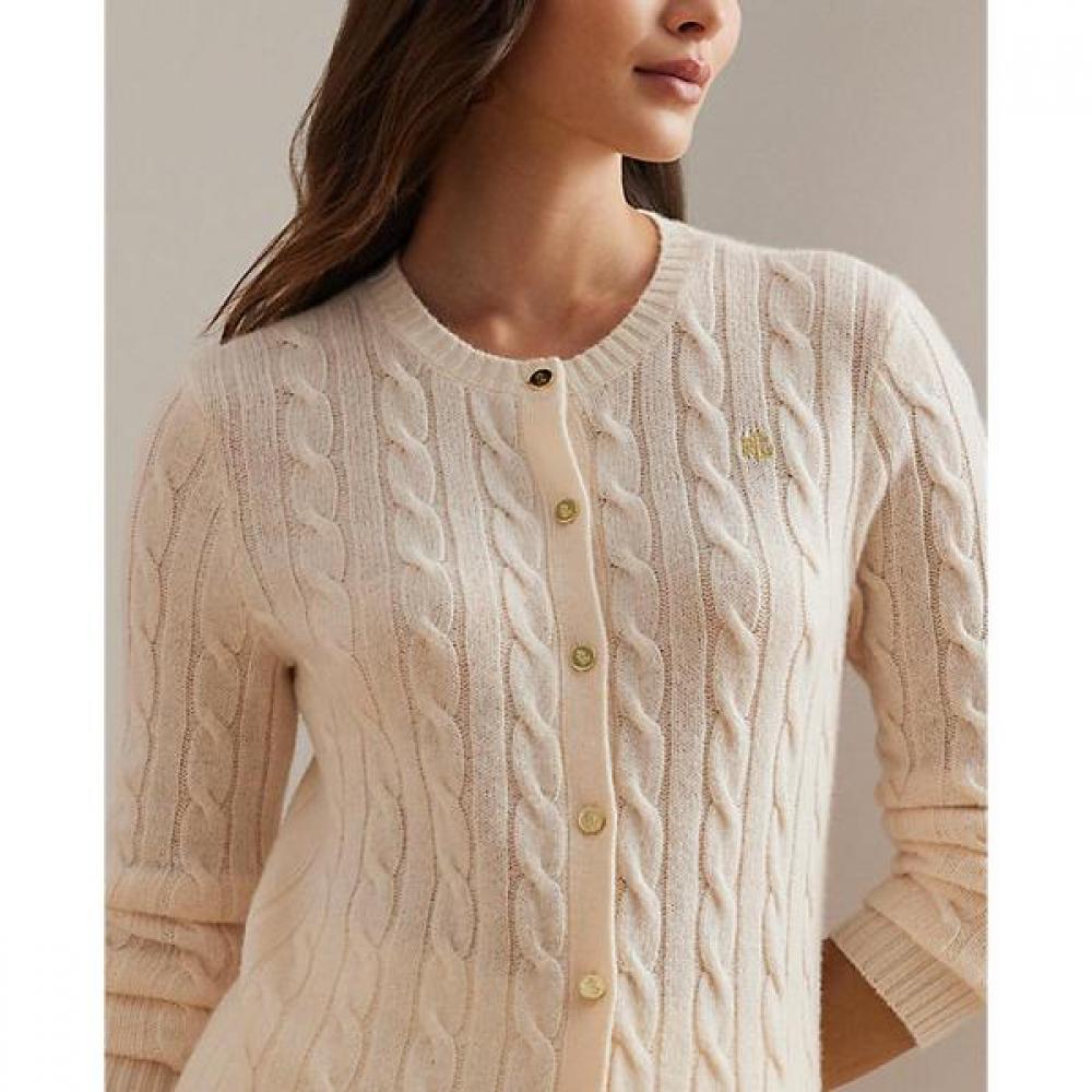 Ralph Lauren Cable Knit Wool Cashmere Cardigan Wmlrswes6820694101