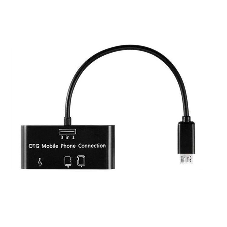 Многофункциональный картридер 3-в-1: USB/Type-C/OTG для Android