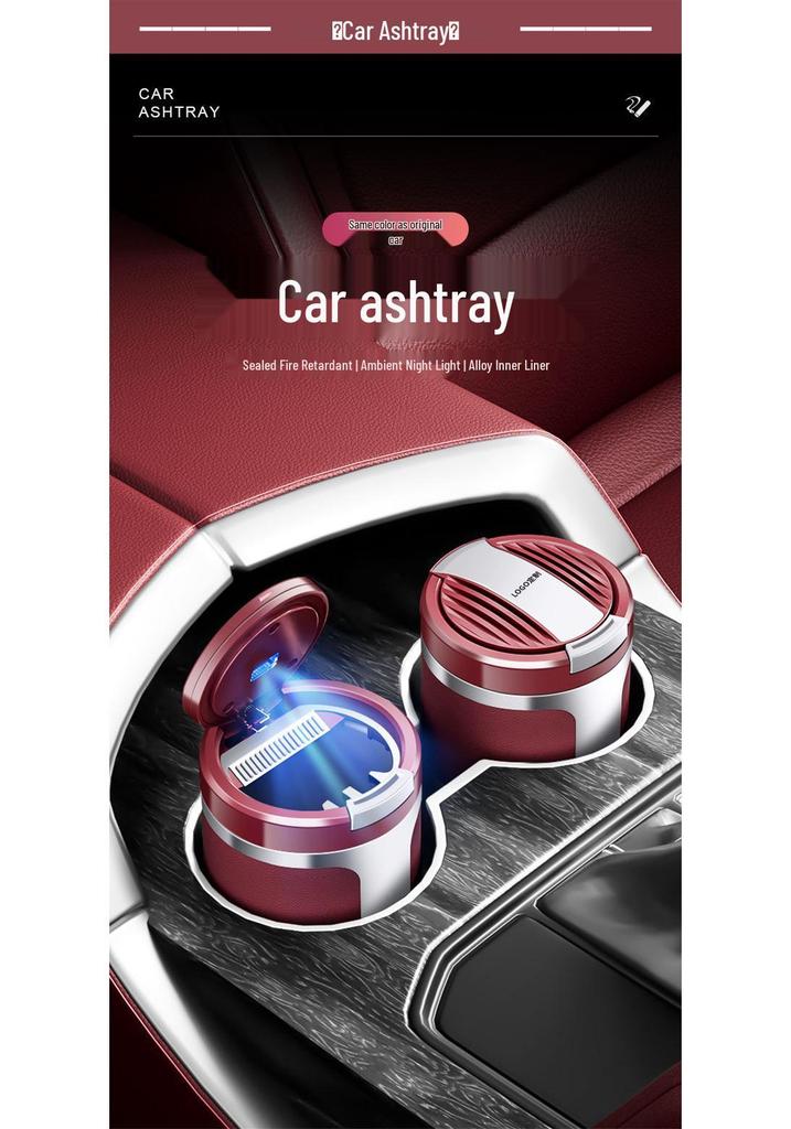 Luxury Vehicle Interior Set: Color Protection, Parking Sign, Glasses Clip, Ashtray Hook, LED Light, Custom Fit
