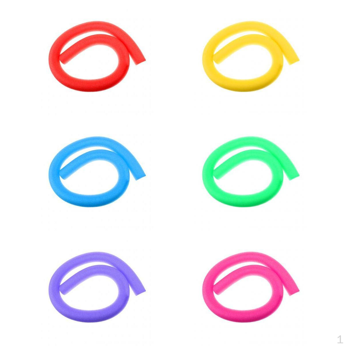 

6 Pieces Flexible Swimming Pool Noodle Hollow Foam Kids Adult Learn Float Aid