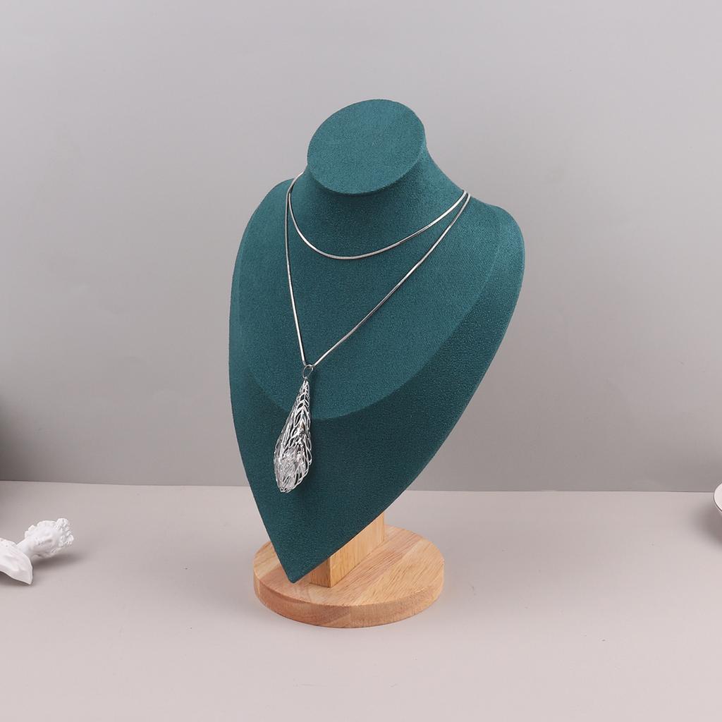 Velvet Portrait Necklace Display Pendant Organizer Jewelry Display Stand Jewelry Mannequin Bust Necklace Pendant Window Display