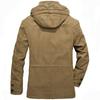 Men's Padded Jacket Medium and Long Plus Size Winter Velvet Thickened Middle-aged and Elderly Padded Jacket