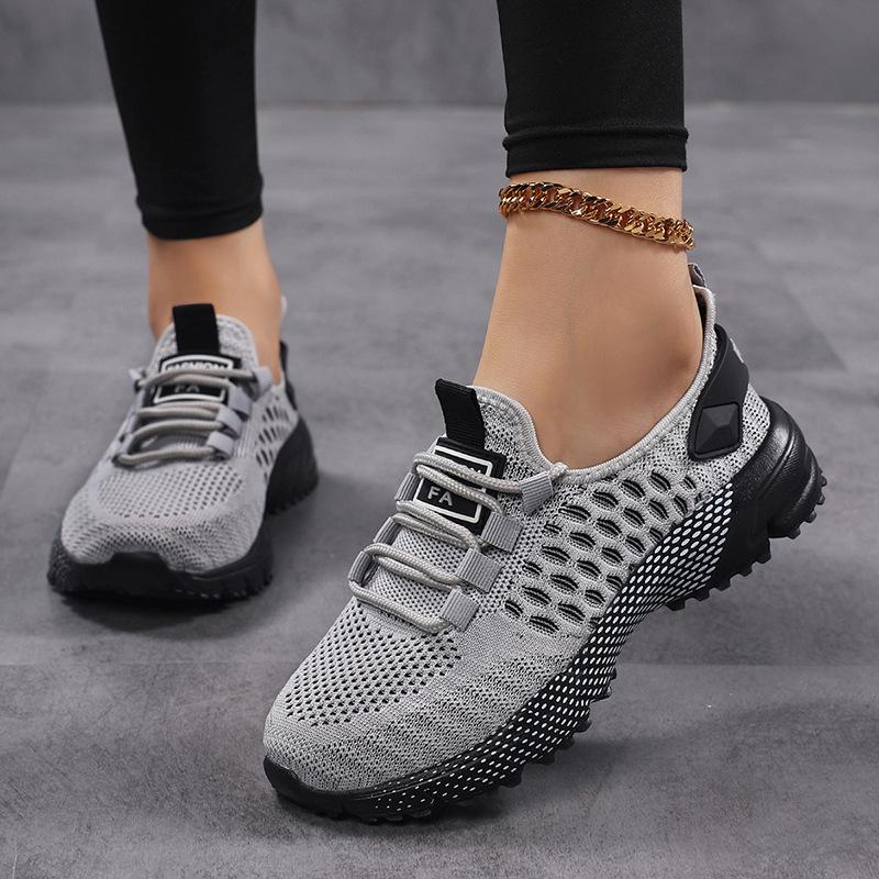 Breathable Mesh Hollow Running Shoes: Trendy Unisex Casual Sports Sneakers for Men and Women