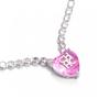 Elegant Zircon Heart Pendant Necklace - Delicate Collarbone Chain with Sparkling Charm