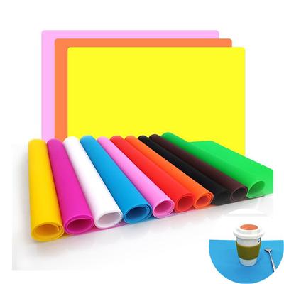 Candy Color Silicone Insulation Pad Non Slip Dining Mat Work Mat Foldable Meal Mat