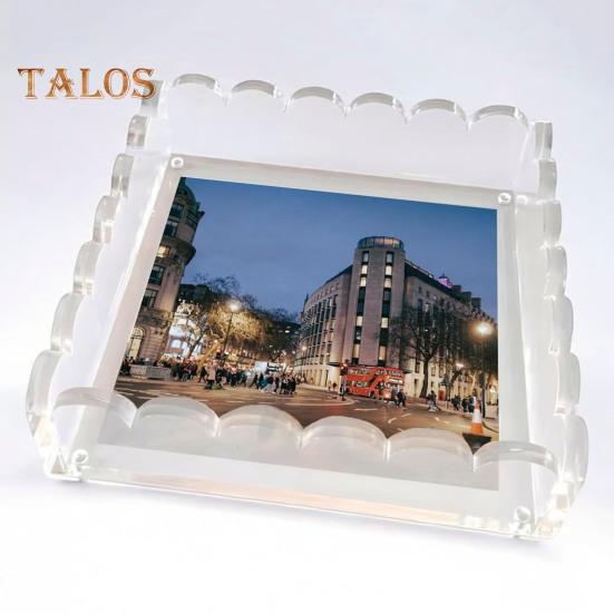 1/2 ks vroubkovaný akrylový podnos s magnetickou podložkou Heavy Duty Clear Art Malba Plakát Obraz Foto Display Podnos Domácí kancelář Dekorace na plochu