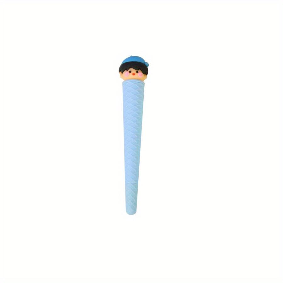 Back To School Season 10pcs 0.5mm High-looking Cartoon Plastic Cone Gel Pen Cute Ice Cream Shape Creative Stationery Prize Gift Water Pen