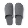 MUJI Cotton Soft and Comfortable Size M 76409472 Piqué Slippers, (22.5-25cm), Gray,