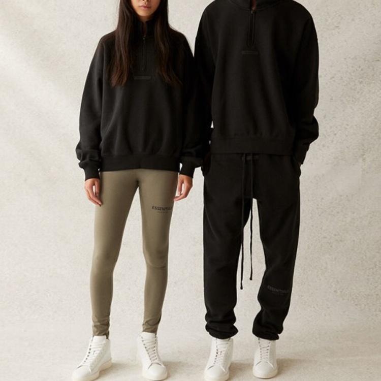 Fear of God Essentials SS21 Mockneck Half Zip 'Black' Men's FOG-SS21-575