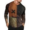 Halloween Print Raglan Sleeve Men's Long Sleeve Top
