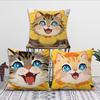 Cartoon Flowers Cat Cute Cushion Cover Pillow Cover Decoration Room Home Sofa Living Office Car Nordic Simplicity